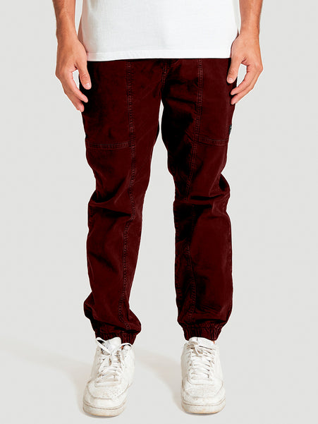 Calça Sarja Jogger Hurley Laces Vinho