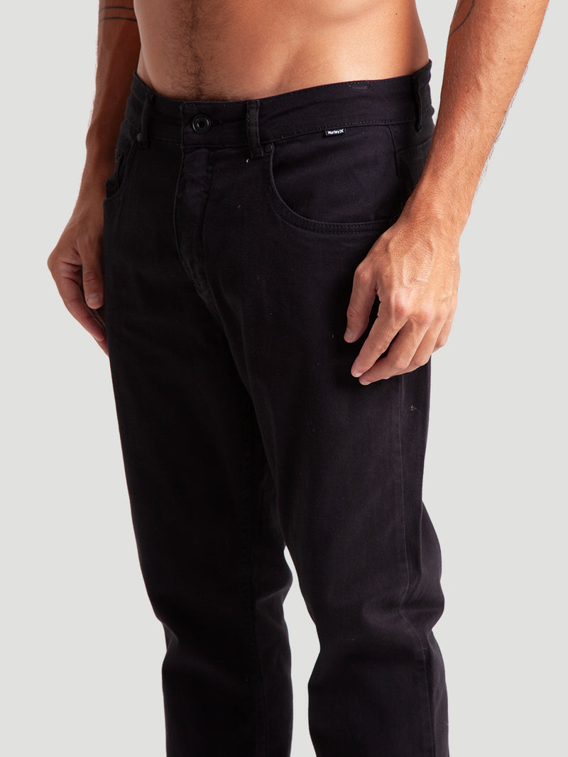 Calça Sarja Preta Hurley Block