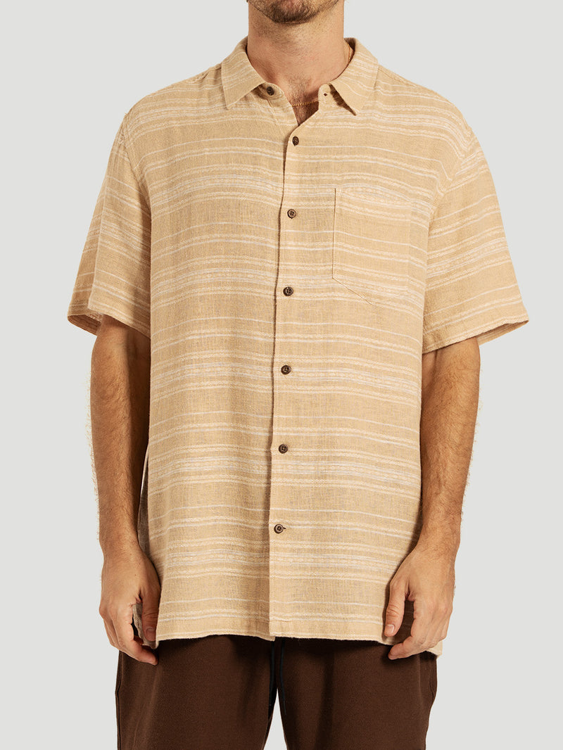 Camisa Manga Curta Amarela Hurley Oceanside