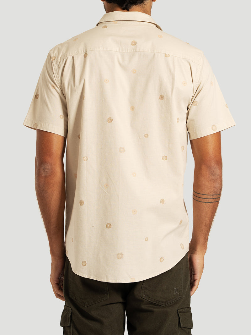Camisa Manga Curta Areia Hurley One and Only Lido Stretch