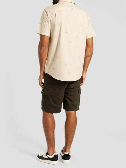 Camisa Manga Curta Areia Hurley One and Only Lido Stretch