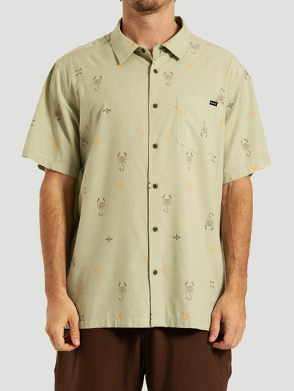 Camisa Manga Curta Menta Hurley Rincon
