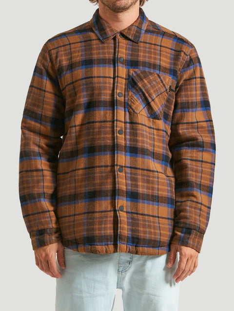 Sherpa - Giacca da uomo foderata in caldo pile a quadri in flanella (Sherpa Fleece Throughout) - rosso - Medium Sherpa - Giacca da uomo foderata in caldo pile a quadri in flanella (Sherpa Fleece Throughout) - rosso - Medium