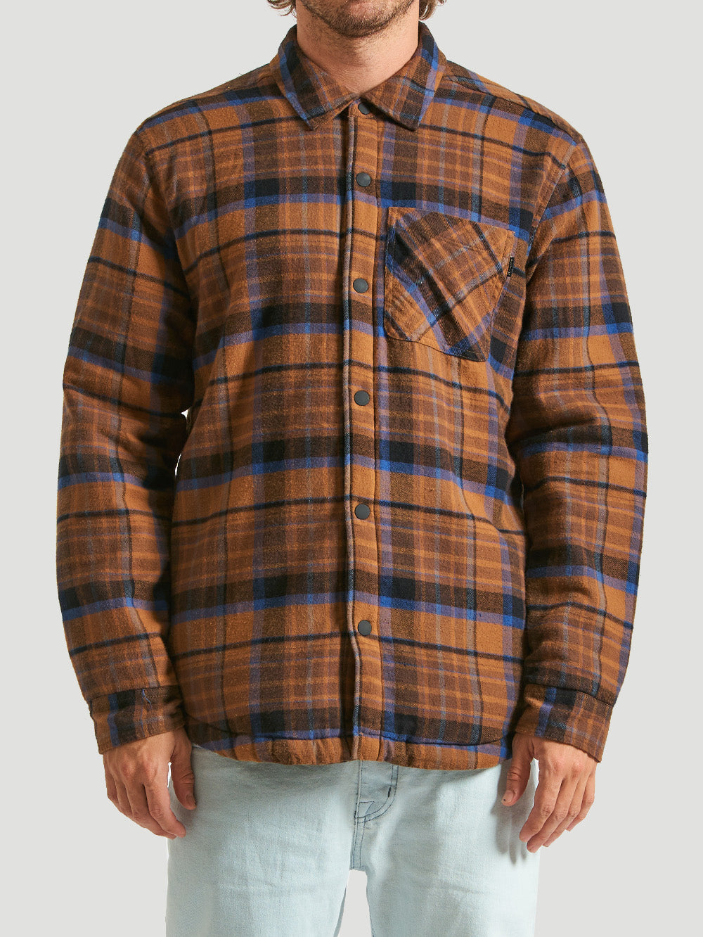 Hurley Giacca Uomo In Flanella A Quadri: Calda Giacca Camionista Foderata In Sherpa