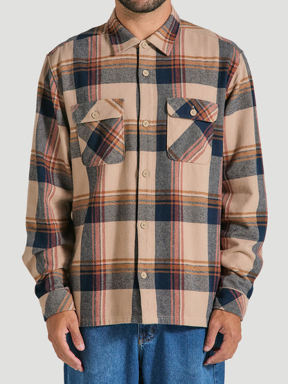 Camisa Flanela Xadrez Manga Longa Areia Hurley Santa Cruz Shoreline