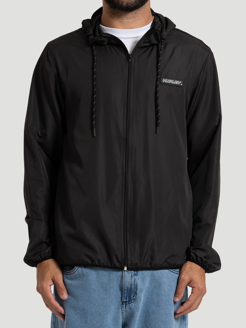 Jaqueta Corta Vento Preta Hurley Windbreaker Nine Nine