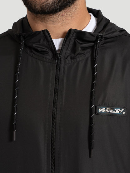 Jaqueta Corta Vento Preta Hurley Windbreaker Nine Nine