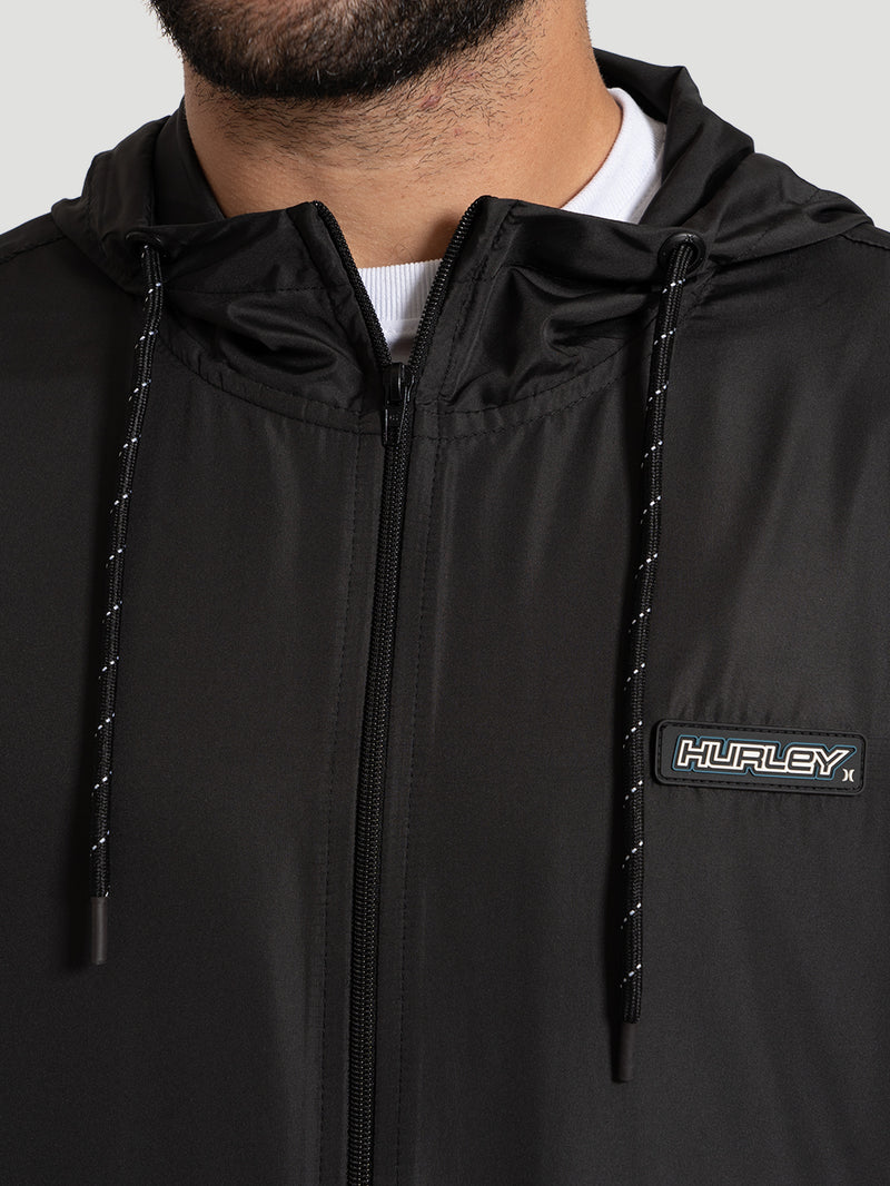 Jaqueta Corta Vento Preta Hurley Windbreaker Nine Nine