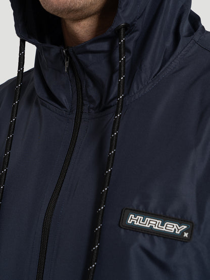 Jaqueta Corta Vento Azul Marinho Hurley Windbreaker Nine Nine