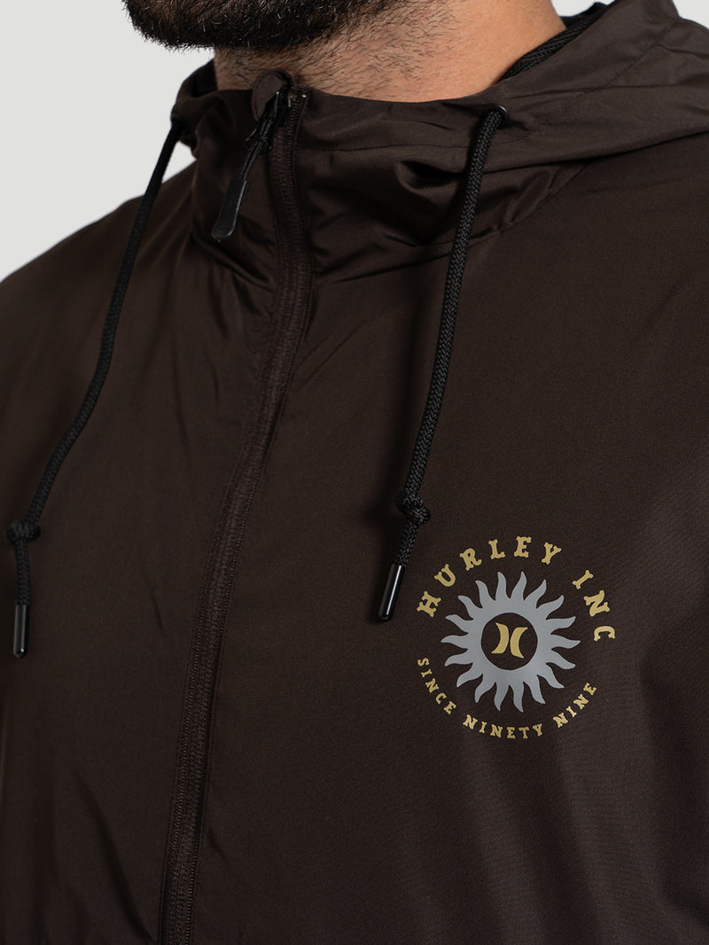 Jaqueta Windbreaker Trilha Hurley Marrom