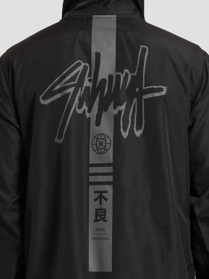 Jaqueta Windbreaker Hurley x Shibuya Signature Stripe Preto