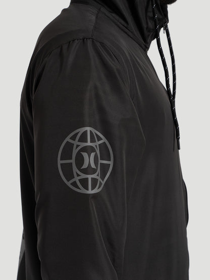 Jaqueta Windbreaker Hurley x Shibuya Signature Stripe Preto