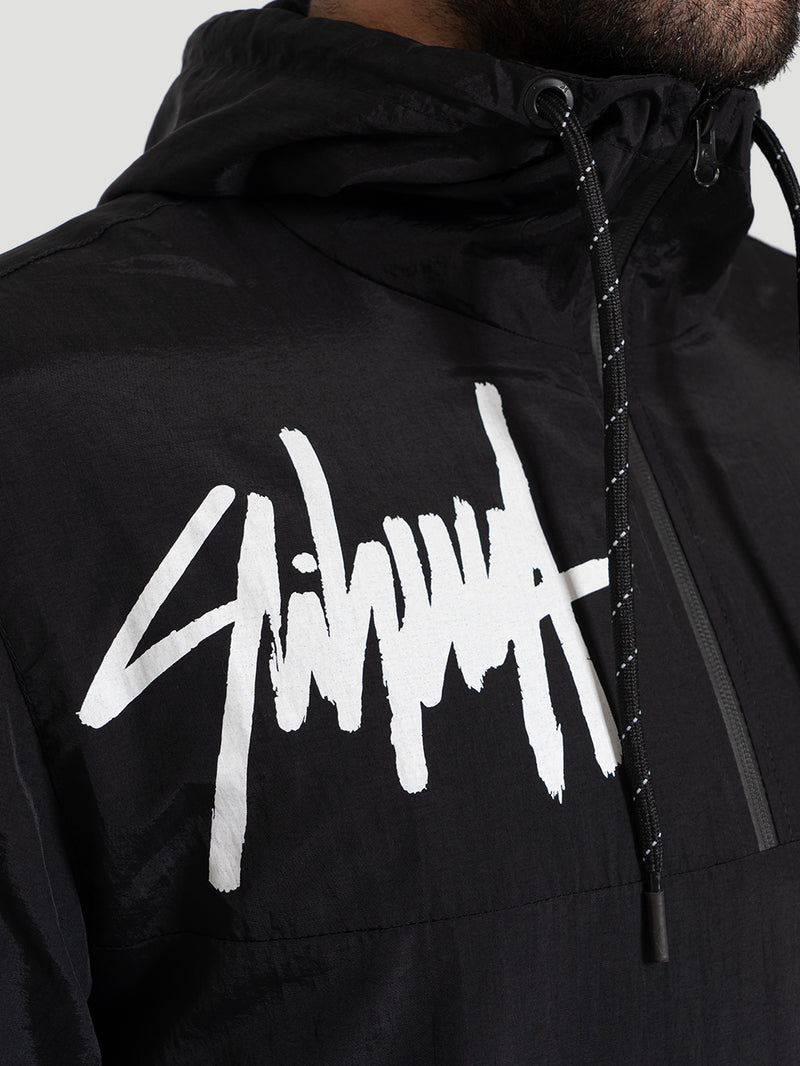 Jaqueta Windbreaker Anorak Hurley x Shibuya Signature Preta