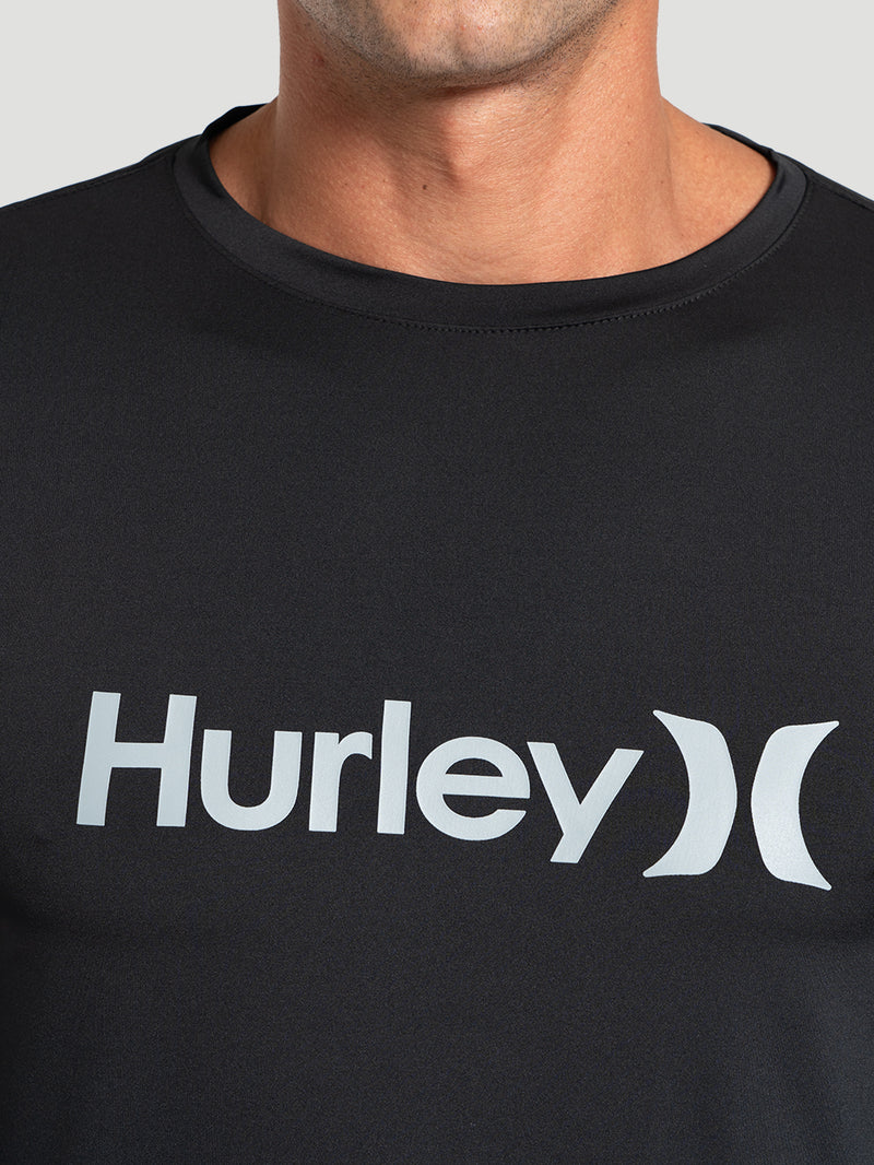 Camiseta UV Surf Tee Hurley One & Only Manga Longa Preta