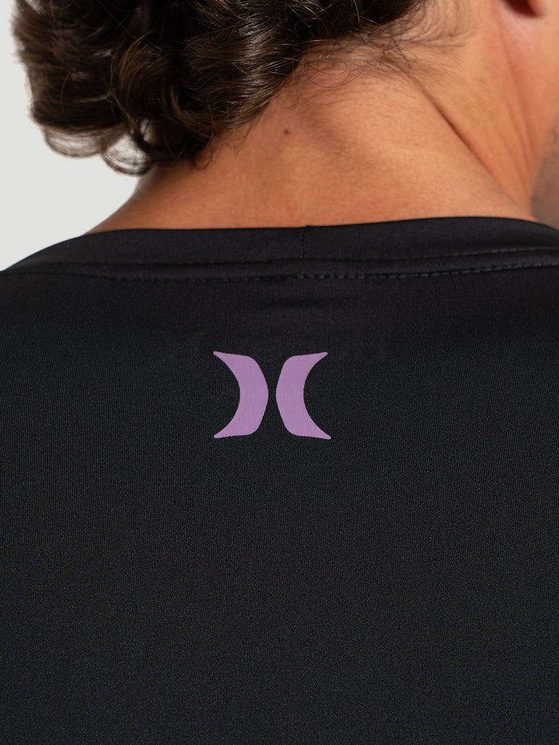 Camiseta UV Surf Hurley Mini Icon Manga Longa Preta