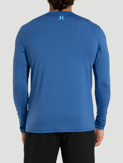 Camiseta UV Surf Hurley Mini Icon II Manga Longa Azul