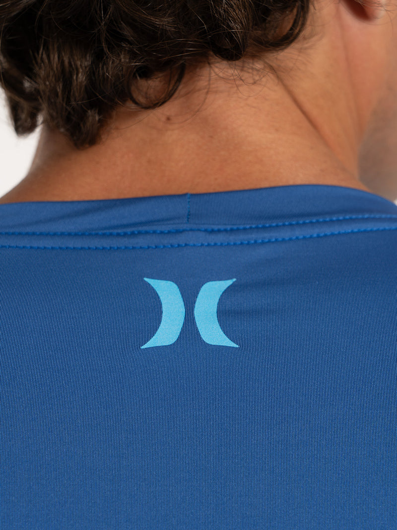 Camiseta UV Surf Hurley Mini Icon II Manga Longa Azul