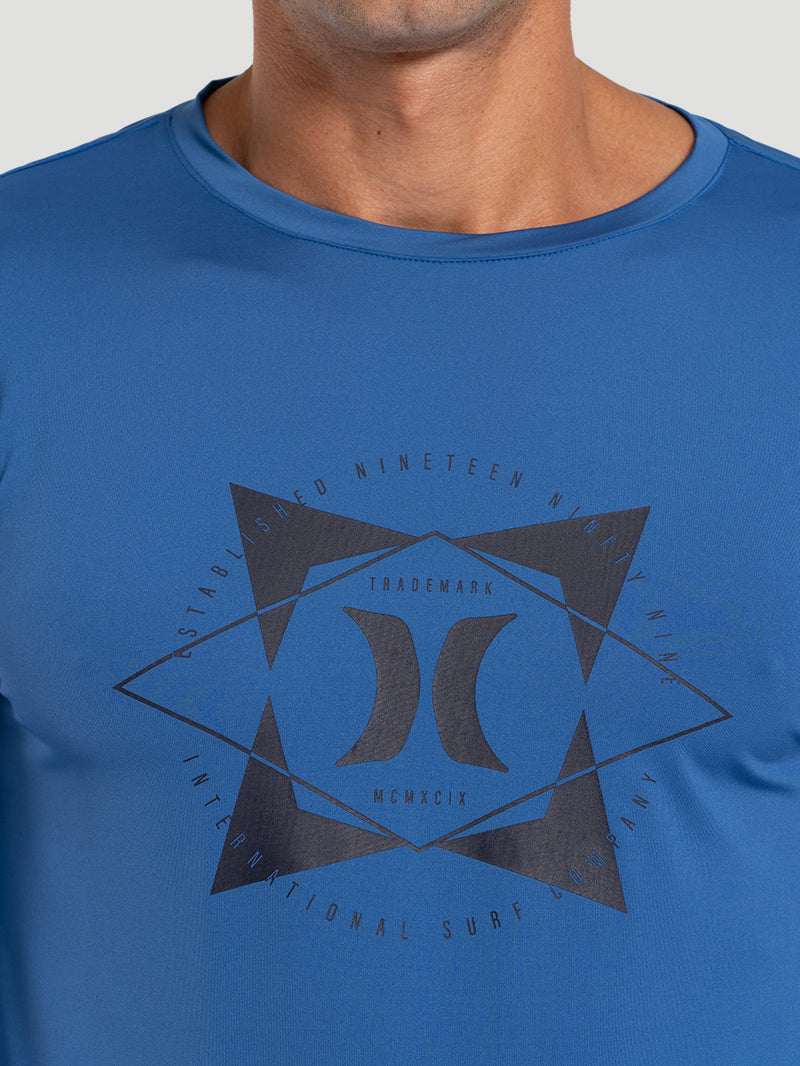 Camiseta UV Surf Tee Hurley Trend Manga Longa Azul