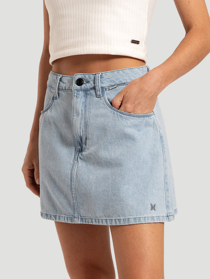 Saia Jeans Azul Hurley Intensity