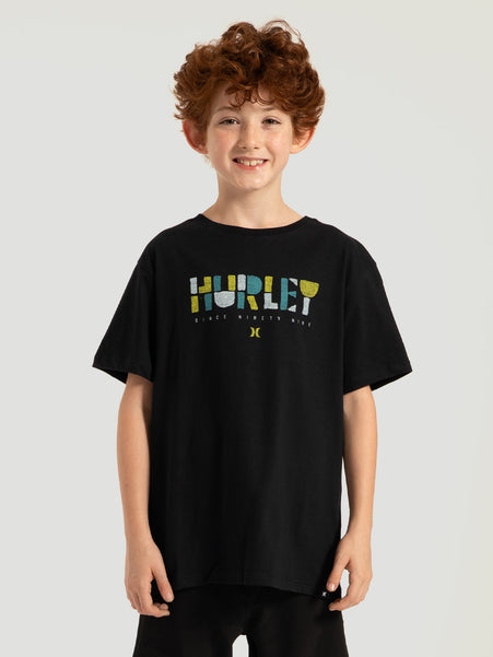 Camiseta Hurley Paint Juvenil Preta