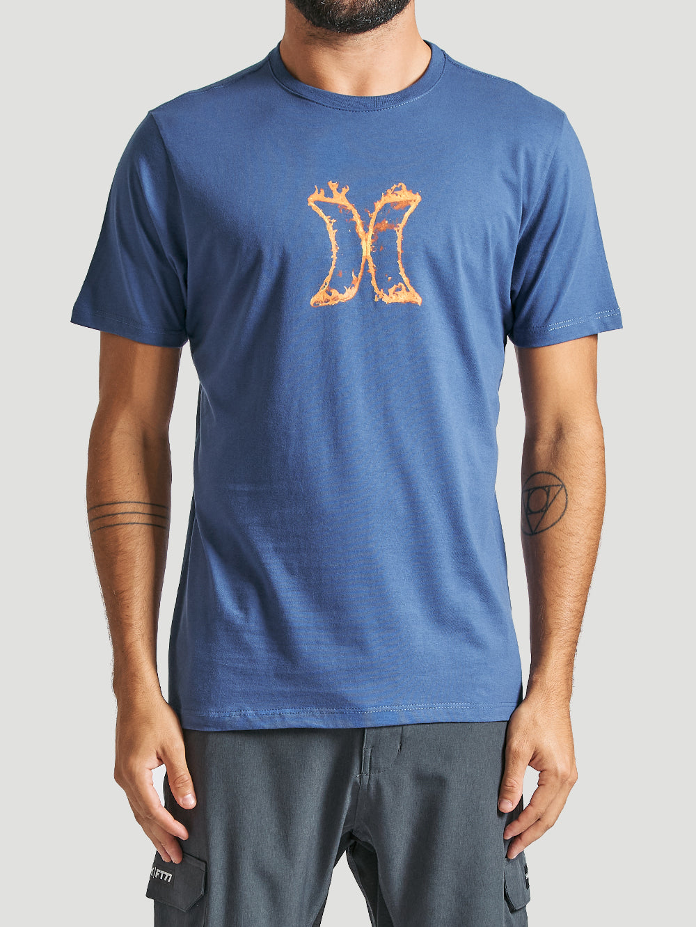 Camiseta Hurley Icon Fire Marinho