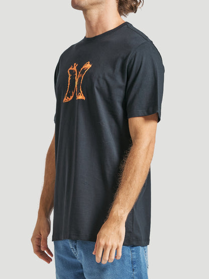 Camiseta Hurley Icon Fire Preta