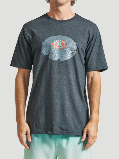 Camiseta Hurley Wave Song Mescla Preto