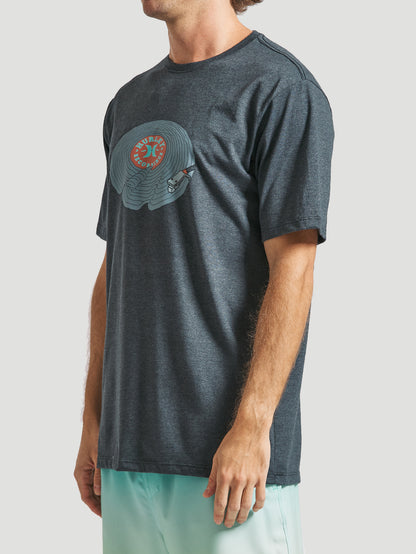 Camiseta Hurley Wave Song Mescla Preto