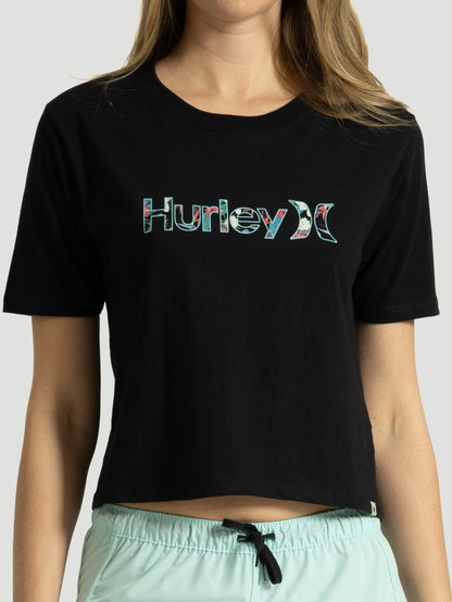 Camiseta Hurley Floral Preta