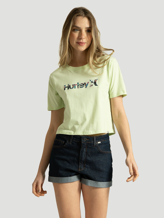 Camiseta Hurley Floral Verde