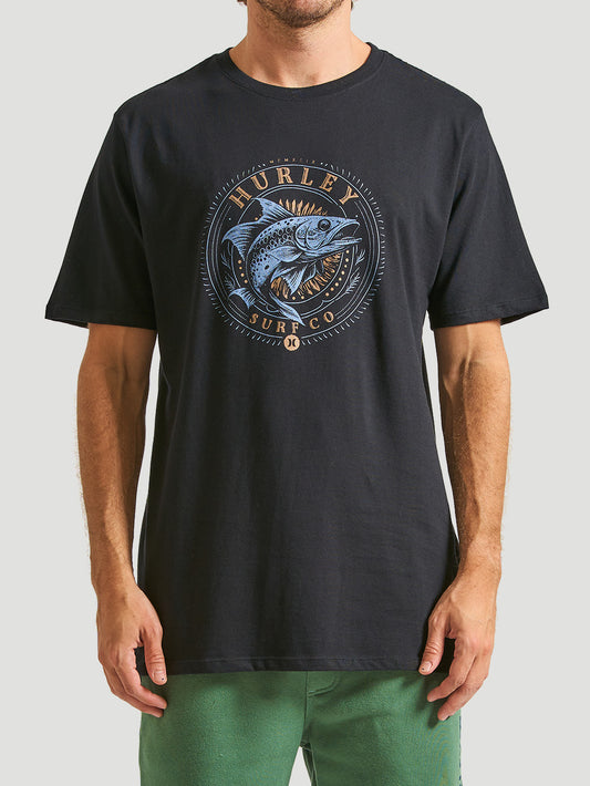 Camiseta Hurley Fish Preto
