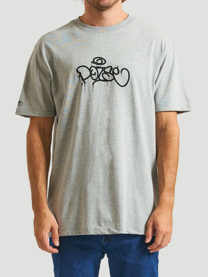 Camiseta Hurley POISÉ BOMB Mescla Cinza