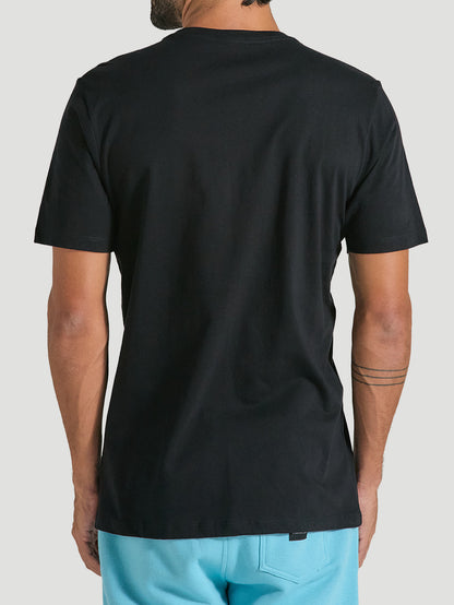 Camiseta Preta Manga Curta Hurley O&O Solid