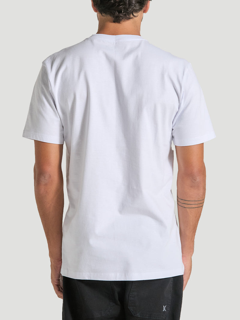 Camiseta em Algodão Branca Hurley Mini Icon