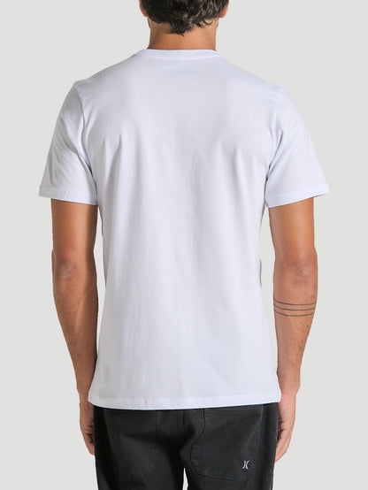 Camiseta Básica Branco Hurley Escudo