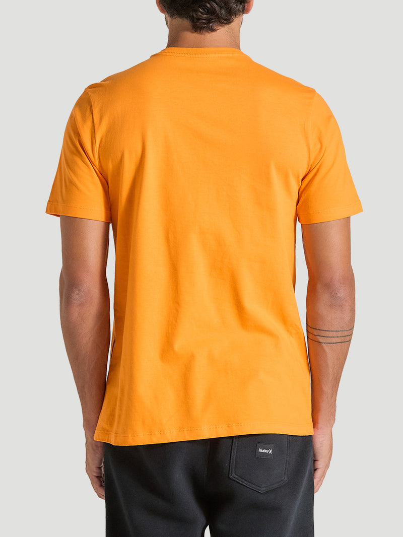 Camiseta Básica Laranja Hurley Escudo
