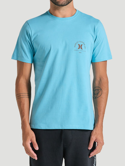 Camiseta Azul Casual Manga Curta Hurley Ula Ula