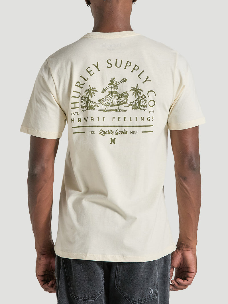 Camiseta Off White Casual Manga Curta Hurley Ula Ula