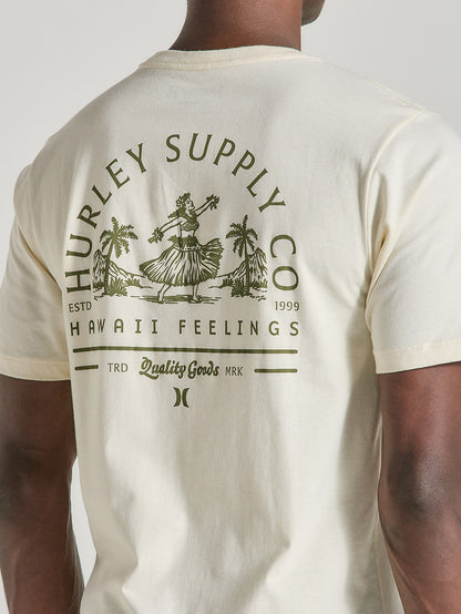 Camiseta Off White Casual Manga Curta Hurley Ula Ula
