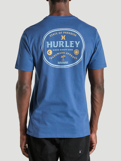 Camiseta Azul Manga Curta Hurley Bottle