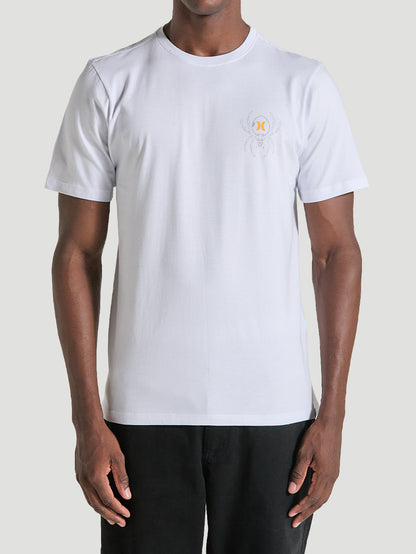 Camiseta Branca Com Estampa Nas Costas Hurley Spider