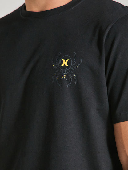 Camiseta Preta Com Estampa Nas Costas Hurley Spider