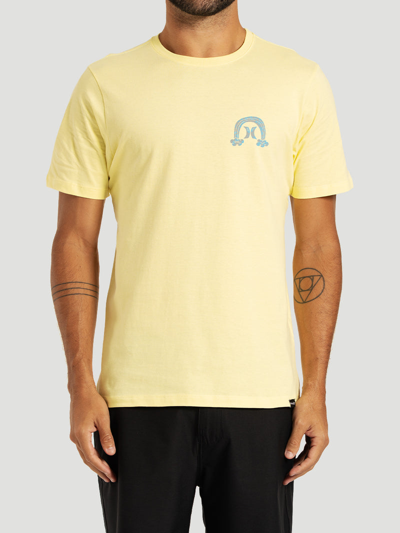 Camiseta Manga Curta Amarela Hurley Flops