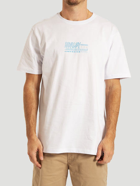 Camiseta Manga Curta Branca Hurley Psyko
