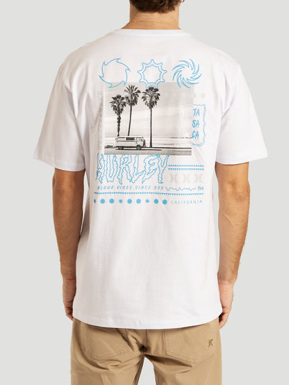 Camiseta Manga Curta Branca Hurley Psyko