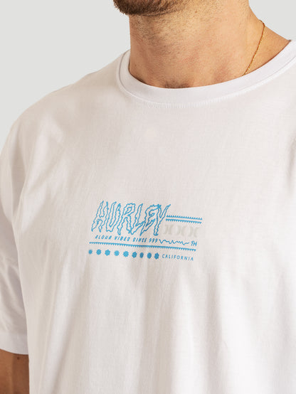 Camiseta Manga Curta Branca Hurley Psyko