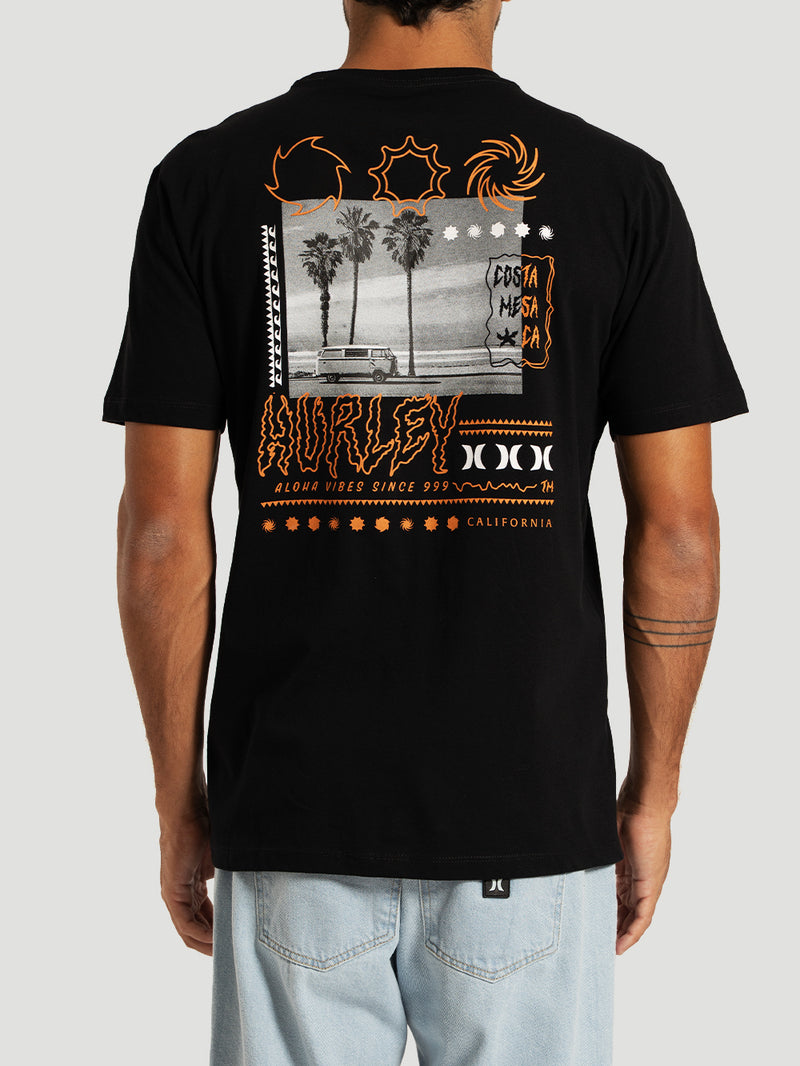 Camiseta Manga Curta Preta Hurley Psyko