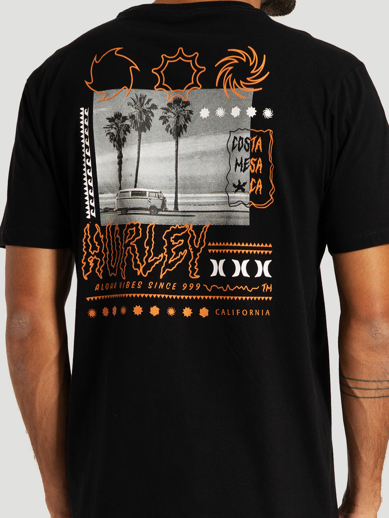 Camiseta Manga Curta Preta Hurley Psyko