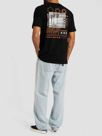 Camiseta Manga Curta Preta Hurley Psyko