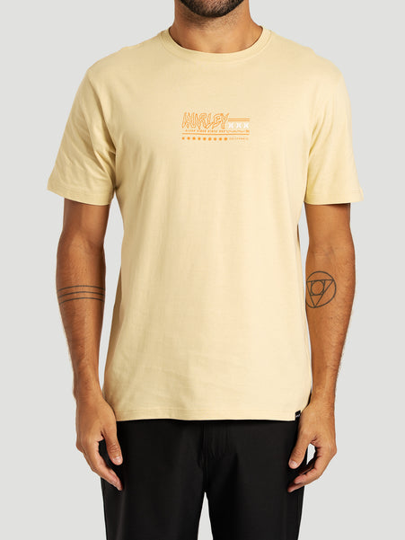 Camiseta Manga Curta Bege Hurley Psyko
